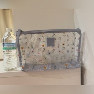 Floral Transparent Cosmetic Bag